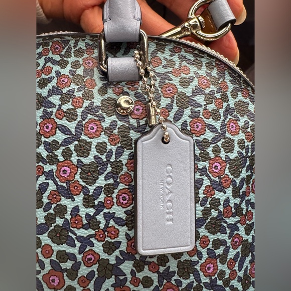 Coach Mini Sierra Dome Satchel Blue Floral - Picture 5 of 17